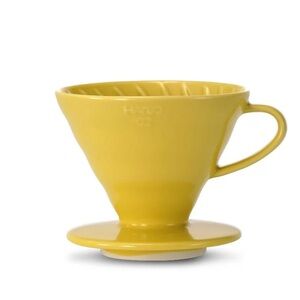 Hario V60-02 Ceramic Manual Brew Coffee Pourover Lemon Yellow